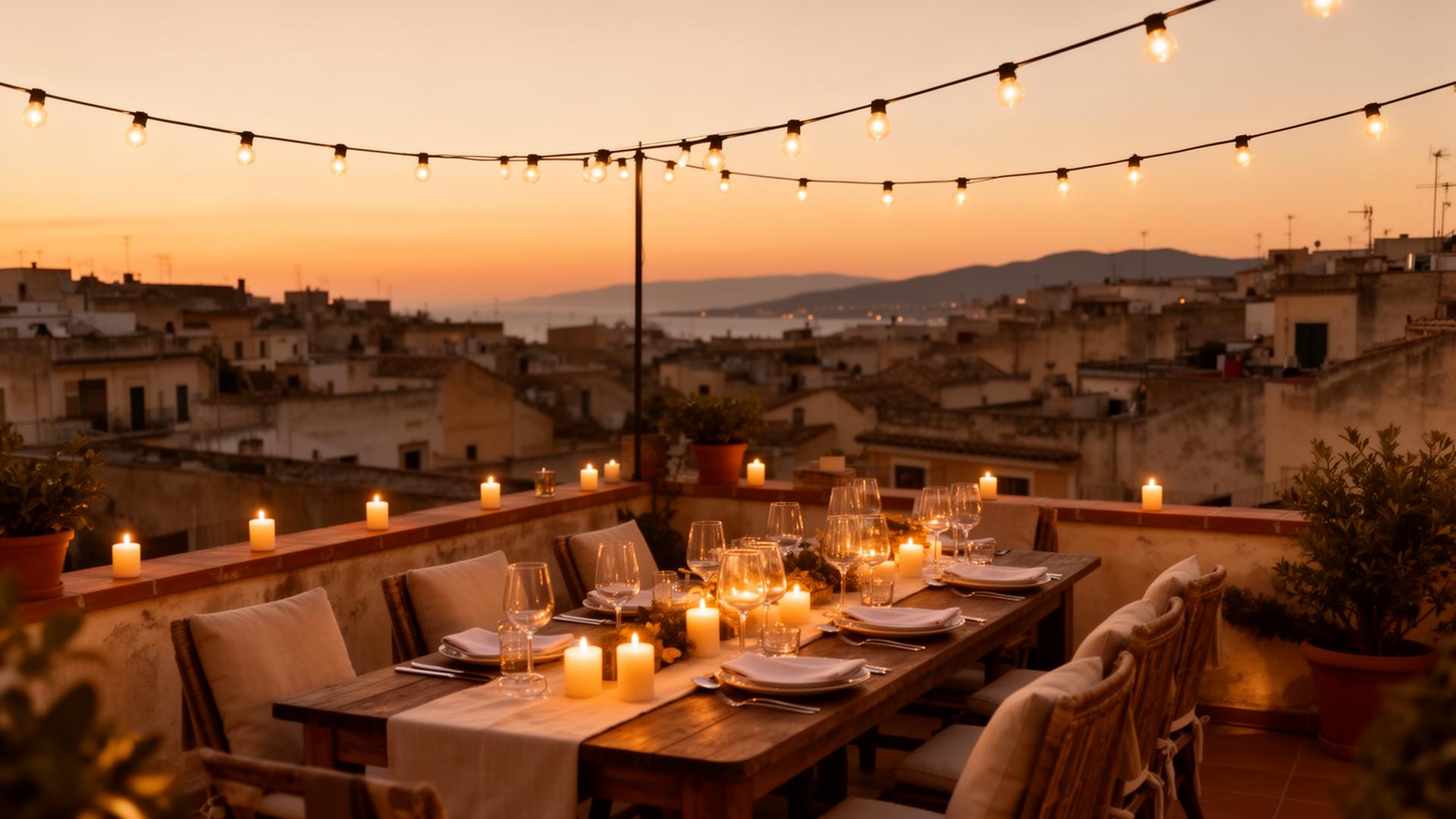 Rooftop dinner